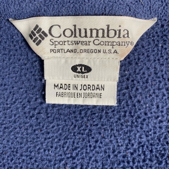 Colombia unisex  size XL . 1/2 zip fleece navy in color camping hiking outdoors - Picture 5 of 9